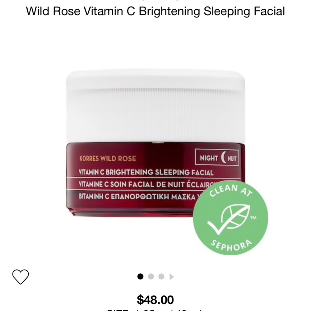 Vitamin C brightening sleeping facial